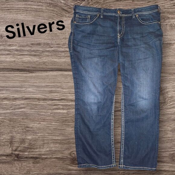 Silver Jeans Dark Blue Size 18 (JEA4) - Picture 2 of 11